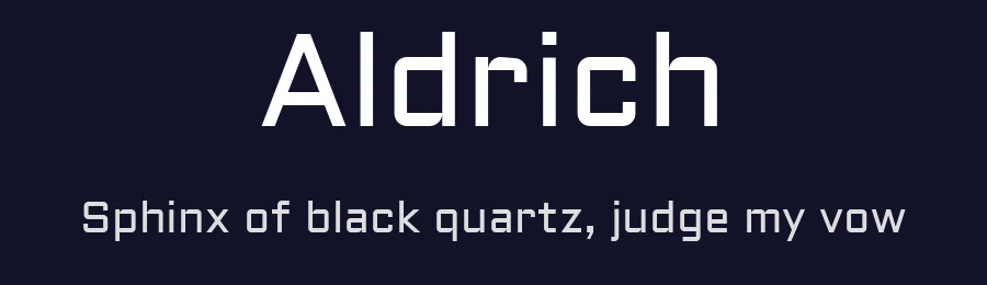 Aldrich by MADType — Sans Serif Font — thumbnail 2
