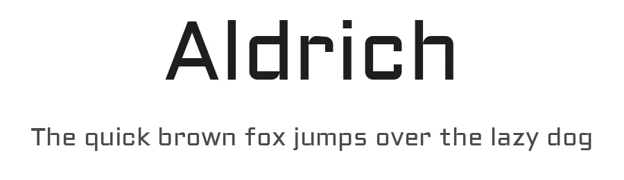 Aldrich by MADType — Sans Serif Font