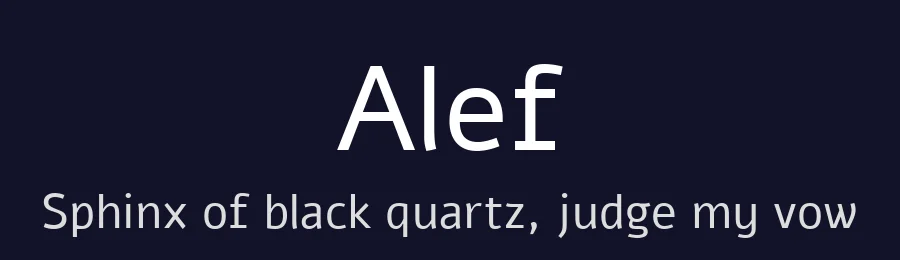 Alef by Hagilda, Mushon Zer-Aviv — Sans Serif Font — thumbnail 2
