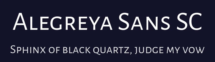 Alegreya Sans SC by Juan Pablo del Peral, HT Fonts — Sans Serif Font — thumbnail 2
