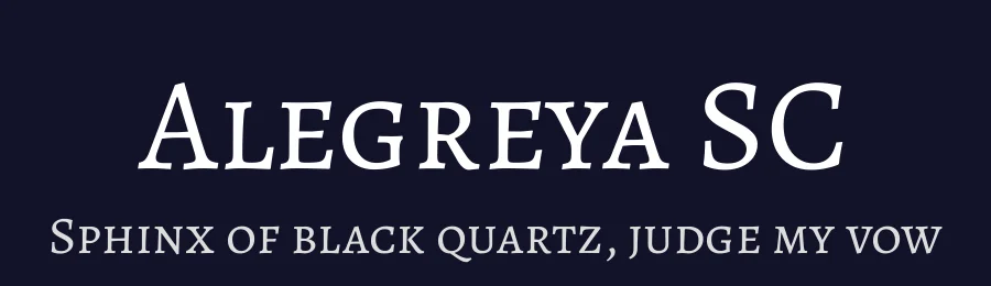 Alegreya SC by Juan Pablo del Peral, HT Fonts — Serif Font — thumbnail 2