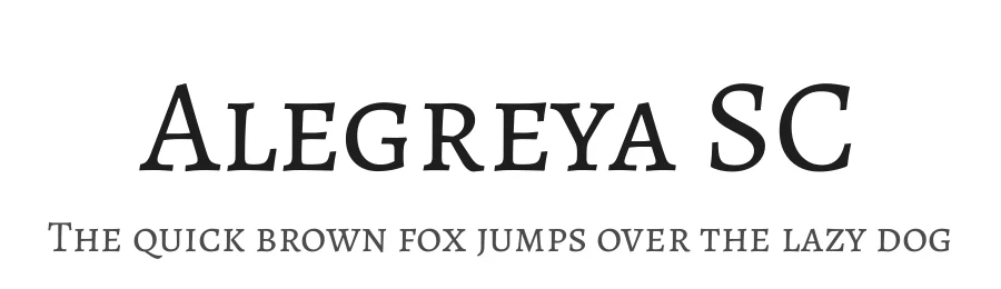 Alegreya SC by Juan Pablo del Peral, HT Fonts — Serif Font