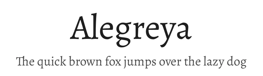 Alegreya by Juan Pablo del Peral, HT Fonts — Serif Font