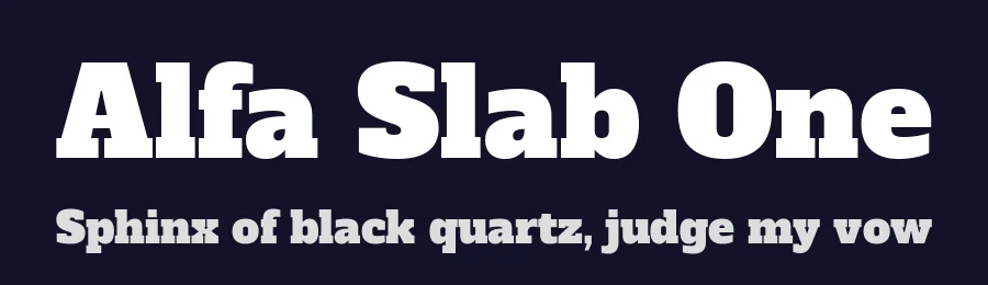 Alfa Slab One by JM Solé — Display Font — thumbnail 2