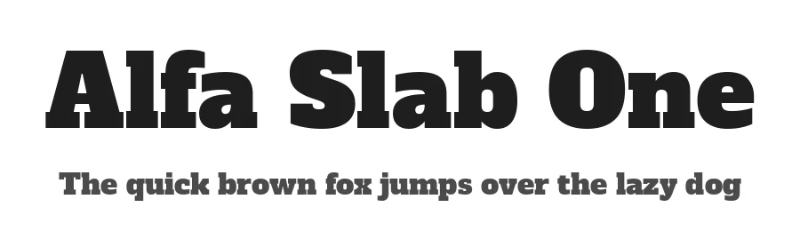 Alfa Slab One by JM Solé — Display Font