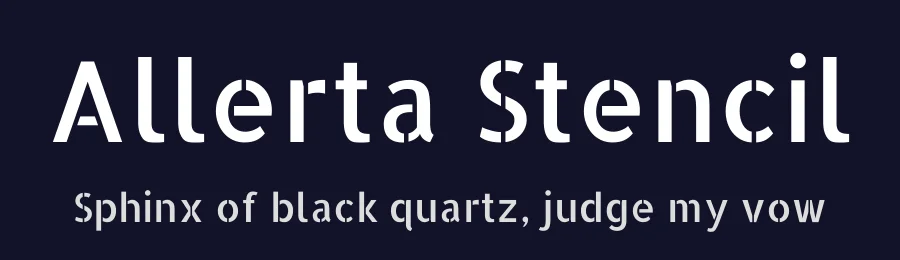 Allerta Stencil by Matt McInerney — Sans Serif Font — thumbnail 2