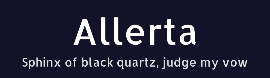 Allerta by Matt McInerney — Sans Serif Font — thumbnail 2