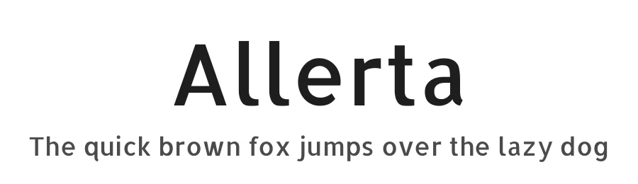 Allerta by Matt McInerney — Sans Serif Font