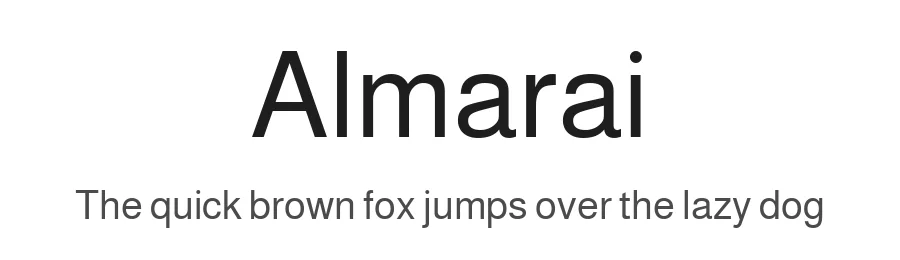 Almarai by Boutros Fonts, Mourad Boutros — Sans Serif Font