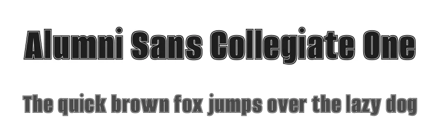 Alumni Sans Collegiate One by Robert Leuschke — Display Font