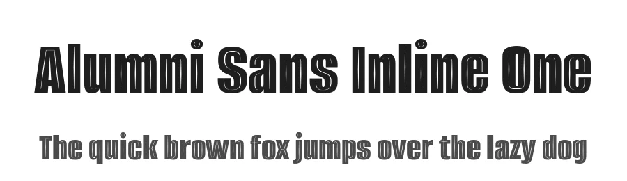 Alumni Sans Inline One by Robert Leuschke — Sans Serif Font
