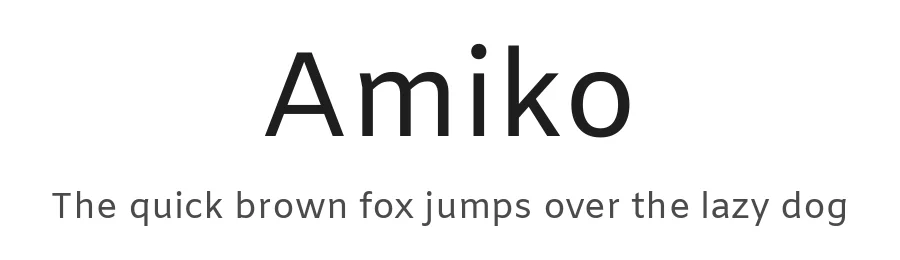Amiko by Impallari Type β Sans Serif Font