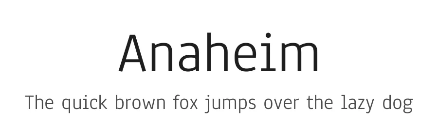 Anaheim by Vernon Adams β Sans Serif Font