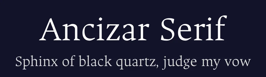 Ancizar Serif by Universidad Nacional de Colombia (UNAL), César Puertas, Viviana Monsalve, Julián Moncada — Serif Font — thumbnail 2