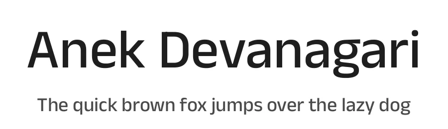 Anek Devanagari by Ek Type β Sans Serif Font