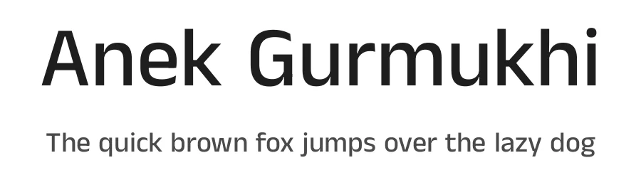 Anek Gurmukhi by Ek Type β Sans Serif Font