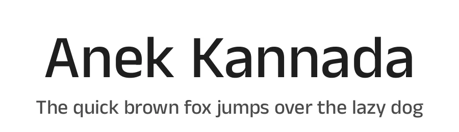 Anek Kannada by Ek Type — Sans Serif Font
