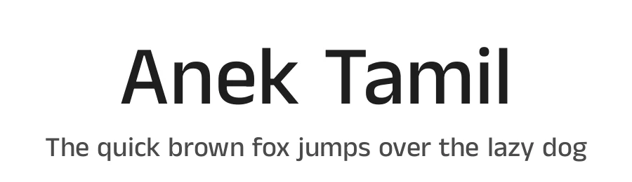 Anek Tamil by Ek Type — Sans Serif Font