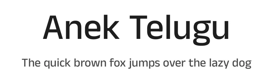 Anek Telugu by Ek Type — Sans Serif Font