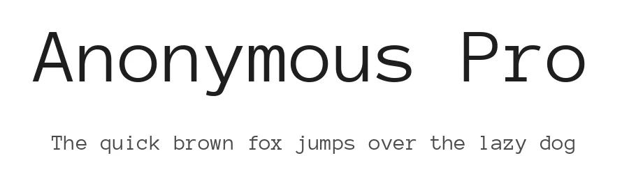 Anonymous Pro by Mark Simonson โ Monospace Font