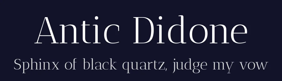 Antic Didone by Santiago Orozco — Serif Font — thumbnail 2
