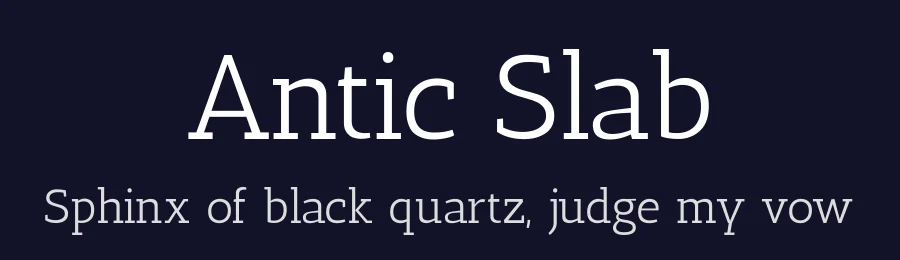Antic Slab by Santiago Orozco — Serif Font — thumbnail 2
