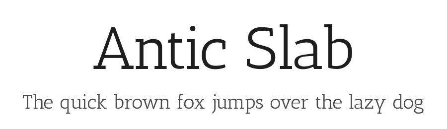 Antic Slab by Santiago Orozco — Serif Font