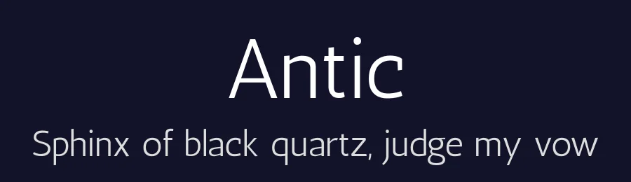 Antic by Santiago Orozco — Sans Serif Font — thumbnail 2