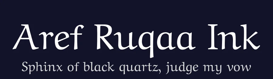 Aref Ruqaa Ink by Abdullah Aref, Khaled Hosny, Hermann Zapf — Serif Font — thumbnail 2