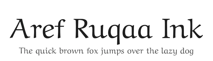 Aref Ruqaa Ink by Abdullah Aref, Khaled Hosny, Hermann Zapf — Serif Font