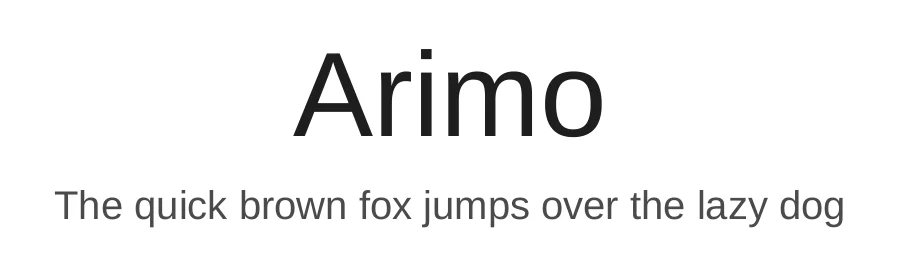 Arimo by Steve Matteson — Sans Serif Font