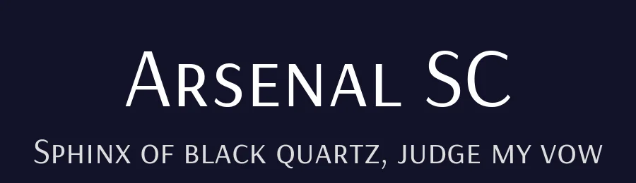 Arsenal SC by Andrij Shevchenko — Sans Serif Font — thumbnail 2