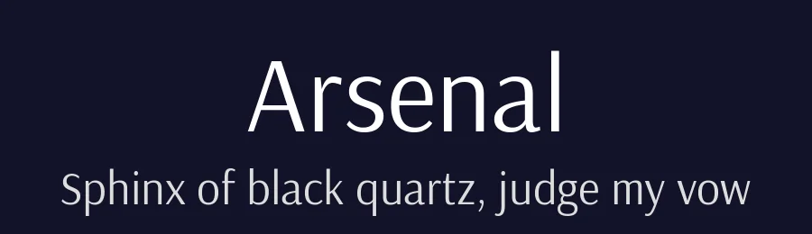 Arsenal by Andrij Shevchenko — Sans Serif Font — thumbnail 2
