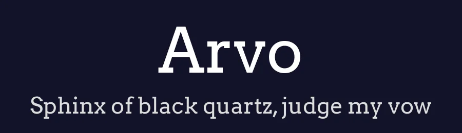 Arvo by Anton Koovit — Serif Font — thumbnail 2