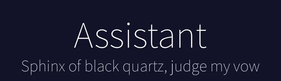 Assistant by Adobe Systems Inc., Ben Nathan — Sans Serif Font — thumbnail 2