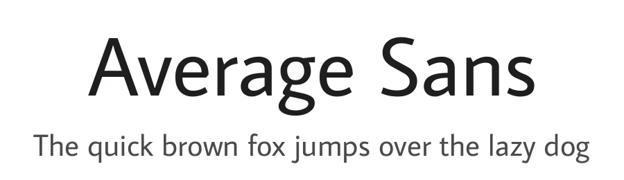Average Sans by Eduardo Tunni — Sans Serif Font