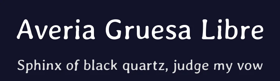 Averia Gruesa Libre by Dan Sayers — Display Font — thumbnail 2