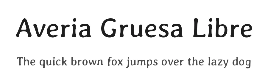 Averia Gruesa Libre by Dan Sayers — Display Font