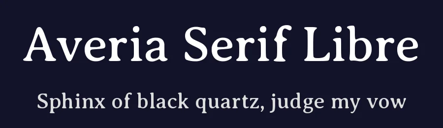 Averia Serif Libre by Dan Sayers — Display Font — thumbnail 2