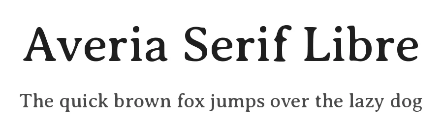 Averia Serif Libre by Dan Sayers — Display Font