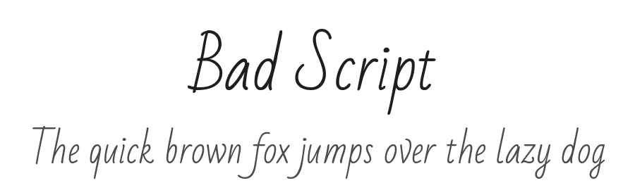 Bad Script by Gaslight β Script Handwritten Font