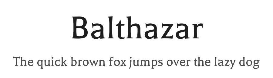 Balthazar by Dario Manuel Muhafara — Serif Font