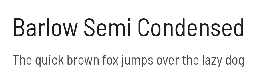 Barlow Semi Condensed by Jeremy Tribby — Sans Serif Font