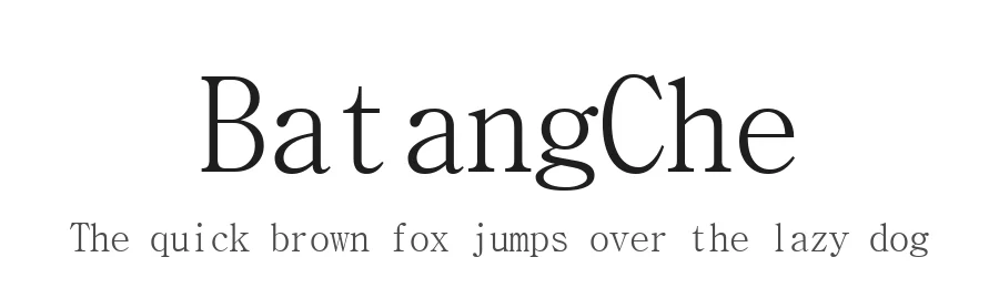 BatangChe by HanYang I&C Co. — Serif Font