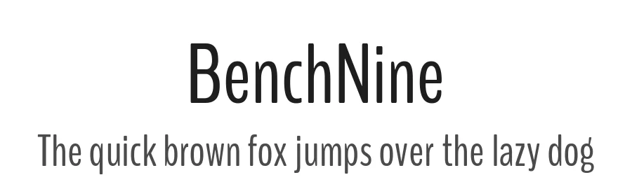 BenchNine by Vernon Adams — Sans Serif Font