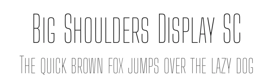 Big Shoulders Display SC by Patric King — Display Font