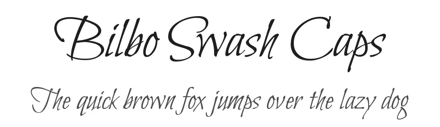Bilbo Swash Caps by TypeSETit — Script Handwritten Font