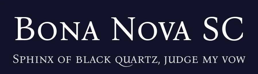 Bona Nova SC by Capitalics, Mateusz Machalski, Andrzej Heidrich — Serif Font — thumbnail 2