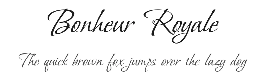 Bonheur Royale by Robert Leuschke — Script Handwritten Font