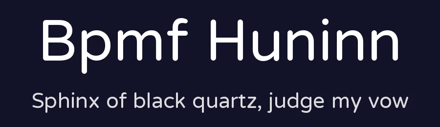 Bpmf Huninn by But Ko, justfont — Sans Serif Font — thumbnail 2